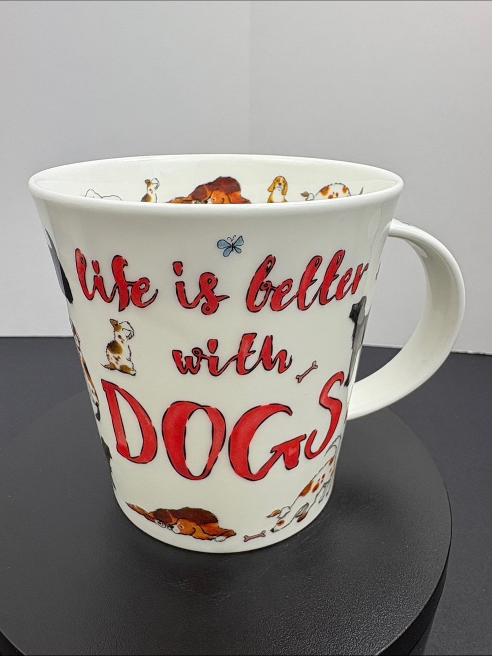 Dunoon Dog Mug “Life Is Better With Dogs” Kate Mawdsley English Fine Bone China